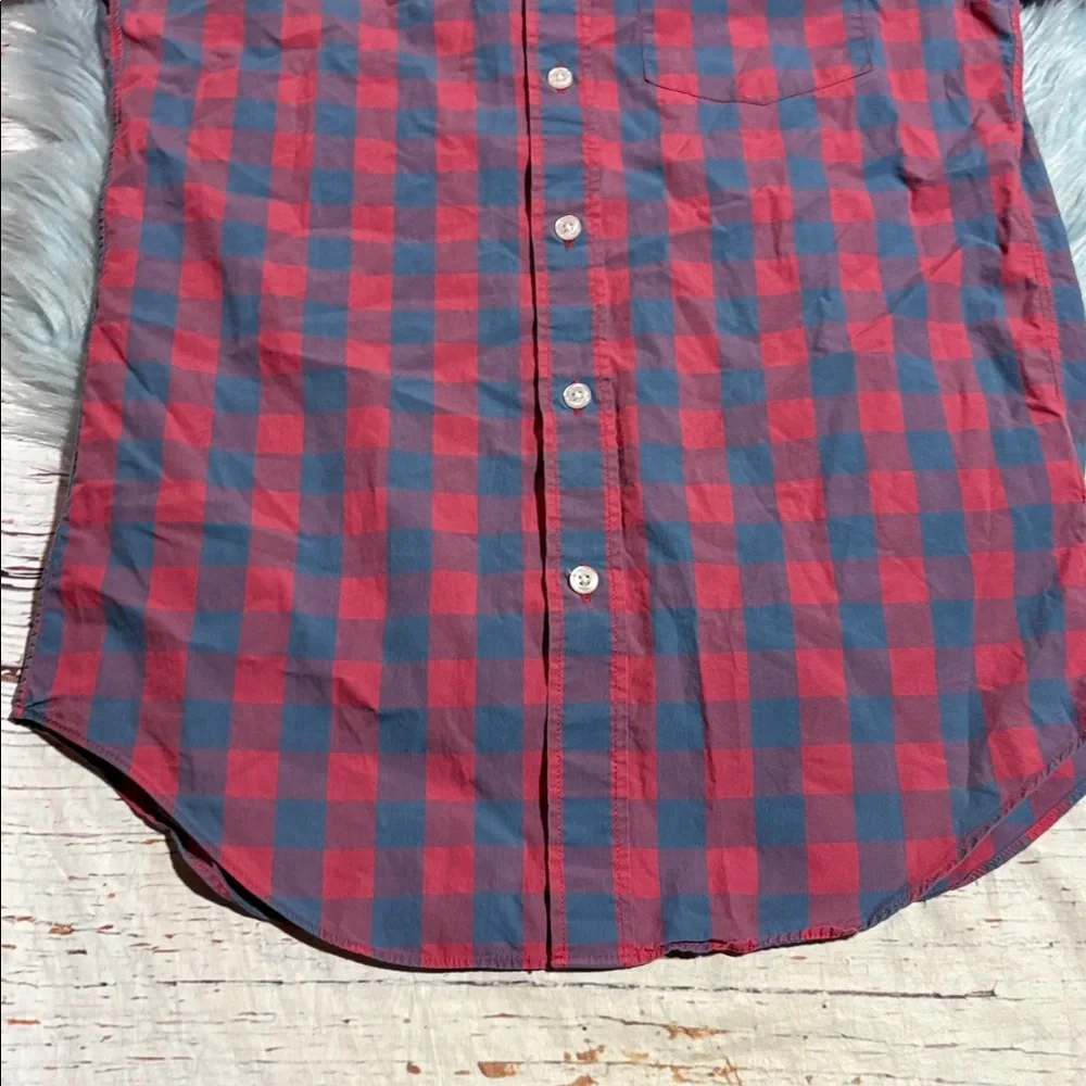 J. Crew Light Weight Red and Blue Plaid Cotton Shirt sz XS